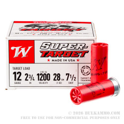 250 Rounds of 12ga Ammo by Winchester Super Target - 1 ounce #7 1/2 shot