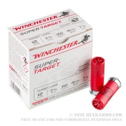250 Rounds of 12ga Ammo by Winchester Super Target - 1 ounce #7-1/2 shot
