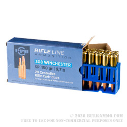 500  Rounds of .308 Win Ammo by Prvi Partizan - 150gr SP