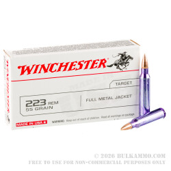 1000 Rounds of .223 Ammo by Winchester DHS - 55gr FMJ 1000 Rounds of .223 Ammo by Winchester DHS - 55gr FMJ