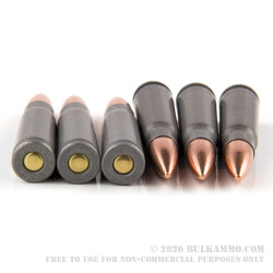 1000 Rounds of 7.62x39mm Ammo by Wolf - 122gr FMJ
