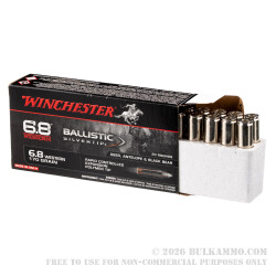 20 Rounds of 6.8 Western Ammo by Winchester Ballistic Silvertip - 170gr Polymer Tipped