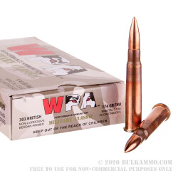 20 Rounds of .303 British Ammo by Wolf WPA - 174 grain FMJ 20 Rounds of .303 British Ammo by Wolf WPA - 174 grain FMJ