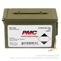 840 Rounds of 5.56x45 Ammo in Stripper Clips by PMC X-TAC - 55gr FMJBT in Ammo Can