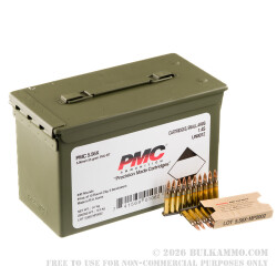 840 Rounds of 5.56x45 Ammo in Stripper Clips by PMC X-TAC - 55gr FMJBT in Ammo Can