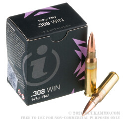 1000 Rounds of .308 Win Ammo by Igman - 147gr FMJ