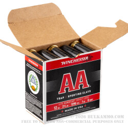 25 Rounds of 12ga 2-3/4" Ammo by Winchester AA Lite Handicap - 1 ounce #8 shot