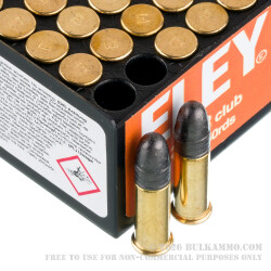 50 Rounds of .22 LR Ammo by Eley Club - 40gr LRN