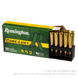 20 Rounds of 30-06 Springfield Ammo by Remington - 150gr PSP