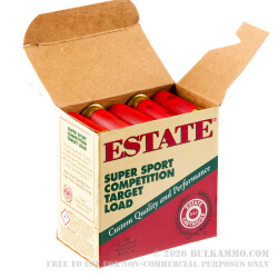 250 Rounds of 12ga 2-3/4" Ammo by Estate Super Sport Competition Target - 1 ounce #8 Shot