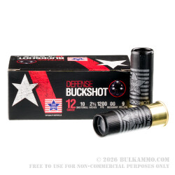 250 Rounds of 12ga Ammo by Stars & Stripes - 00 Buck
