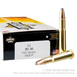 200 Rounds of 30-30 Win Ammo by Armscor USA - 150gr SP