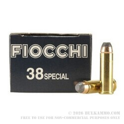 38 Special 125 gr SJSP Fiocchi Ammunition