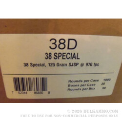 38 Special 125 gr SJSP Fiocchi Ammunition