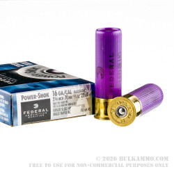 5 Rounds of 16ga Ammo by Federal - 4/5 ounce Rifled Slug 5 Rounds of 16ga Ammo by Federal - 4/5 ounce Rifled Slug