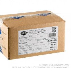 320 Rounds of .7.62x51mm Ammo by MEN - 147gr FMJ