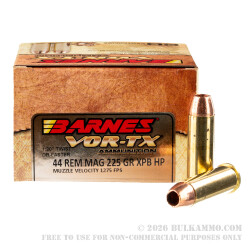 20 Rounds of .44 Mag Ammo by Barnes - 225gr XPB HP