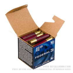 250 Rounds of .410 Ammo by Federal Game Load Upland Hi-Brass - 1/2 ounce #7 1/2 shot