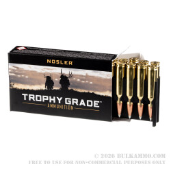 20 Rounds of .308 Win Ammo by Nosler Ammunition - 165gr Nosler Accubond