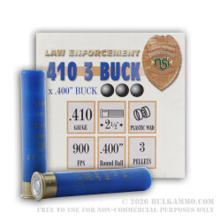 25 Rounds of .410 Ammo by NobelSport - .4" Buck 25 Rounds of .410 Ammo by NobelSport - .4" Buck