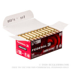 50 Rounds of 5.7x28 mm Ammo by Federal - 40gr FMJ