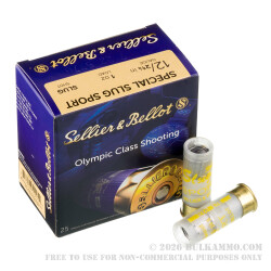 250 Rounds of 12ga Ammo by Sellier & Bellot - 1 ounce Rifled Slug