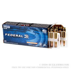 20 Rounds of .223 Ammo by Federal Power-Shok - 64gr SP