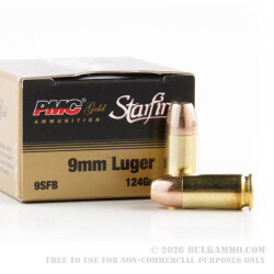 20 Rounds of 9mm Ammo by PMC Starfire - 124gr JHP 20 Rounds of 9mm Ammo by PMC Starfire - 124gr JHP