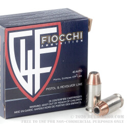 25 Rounds of .45 ACP Ammo by Fiocchi - 200gr JHP 25 Rounds of .45 ACP Ammo by Fiocchi - 200gr JHP