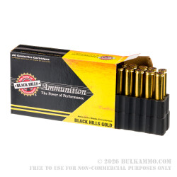 20 Rounds of 30-06 Springfield Ammo by Black Hills Gold - 168gr Match HPBT
