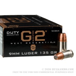 50 Rounds of 9mm Ammo by Speer Gold Dot G2 - 135gr JHP