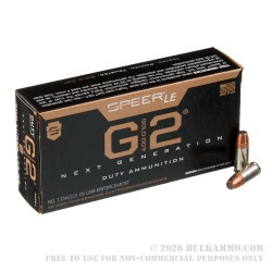 50 Rounds of 9mm Ammo by Speer Gold Dot G2 - 135gr JHP