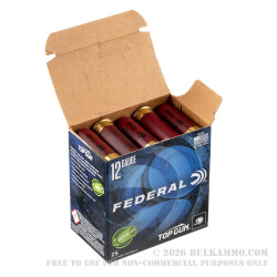 250 Rounds of 12ga Ammo by Federal Top Gun Paper Wad - 1 1/8 ounce #8 shot