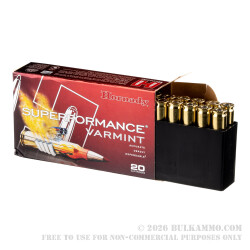 20 Rounds of .243 Win Ammo by Hornady Superformance Varmint - 58 Grain V-Max