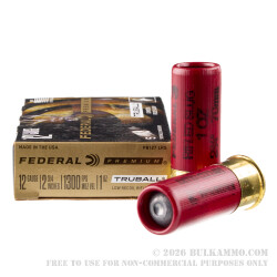 250 Rounds of 12ga Ammo by Federal Truball - 1 ounce Rifled Slug