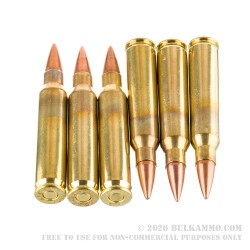 250 Rounds of 5.56x45 Ammo by American Quality Ammunition - 62gr FMJ