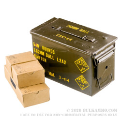 540 Rounds of 7.62x51mm NATO Ammo of Malaysian Military Surplus - 146gr FMJ 540 Rounds of 7.62x51mm NATO Ammo of Malaysian Military Surplus - 146gr FMJ