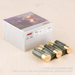 12 ga - 2-3/4" - 1 1/8 oz. - Steel #2 Shot - High Velocity Magnum Steel Load - PMC - 250 Rounds 12 ga - 2-3/4" - 1 1/8 oz. - Steel #2 Shot - High Velocity Magnum Steel Load - PMC - 250 Rounds