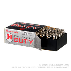 200 Rounds of .45 ACP +P Ammo by Hornady Critcal Duty - 220gr JHP