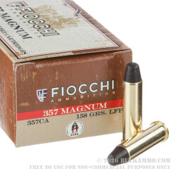 50 Rounds of .357 Mag Ammo by Fiocchi - 158gr LRNFP 50 Rounds of .357 Mag Ammo by Fiocchi - 158gr LRNFP