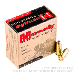 25 Rounds of .32 ACP Ammo by Hornady Custom - 60gr JHP XTP