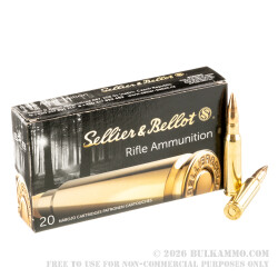 500 Rounds of .308 Win Ammo by Sellier & Bellot - 147gr FMJ