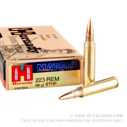 20 Rounds of .223 Ammo by Hornady - 68gr HPBT