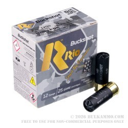 250 Rounds of 12ga Ammo by Rio Royal - #1 Buck