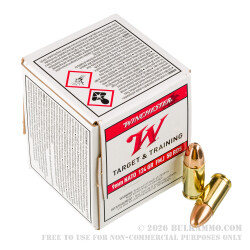1000 Rounds of 9mm NATO Ammo by Winchester - 124gr FMJ