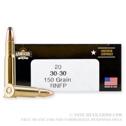 200 Rounds of 30-30 Win Ammo by Armscor USA - 150gr SP