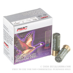 25 Rounds of 12ga Ammo by PMC -  #2 Shot (Steel)