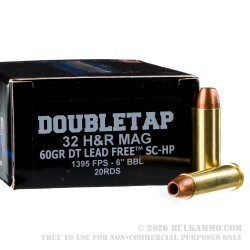 20 Rounds of .32 H&R Magnum Ammo by Doubletap - 60gr TAC-XP