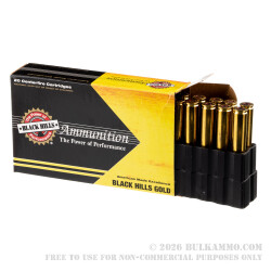 20 Rounds of 30-06 Springfield Ammo by Black Hills Gold - 168gr ELD Match