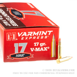 2000 Rounds of .17HMR Ammo by Hornady - 17gr V-Max 2000 Rounds of .17HMR Ammo by Hornady - 17gr V-Max